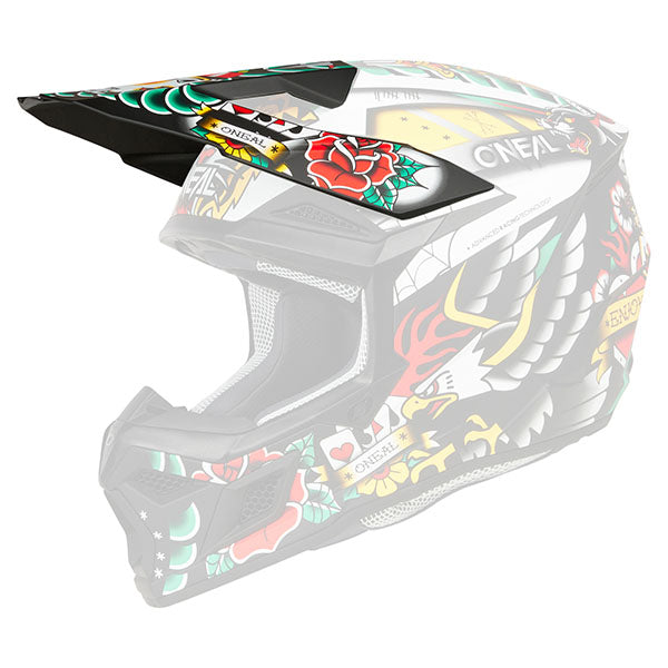 High-resolution studio image of O'Neal, 3 Series Inked V.25 Visor, Helmet Visor, SKU 0625-330, color options Multi