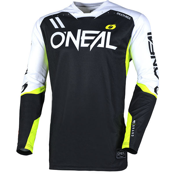 Detailed studio photograph of O'Neal, Hardwear Flow V.25 Jersey, SKU H006-152, color options Black/White, sizes XL–2X