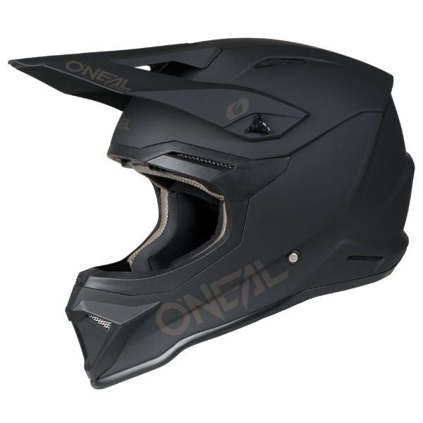 Studio image on a white background of O'Neal, 4 Series Solid Helmet, SKU 0626-111, color options Black/Grey, Grey/Black, sizes XS–2X
