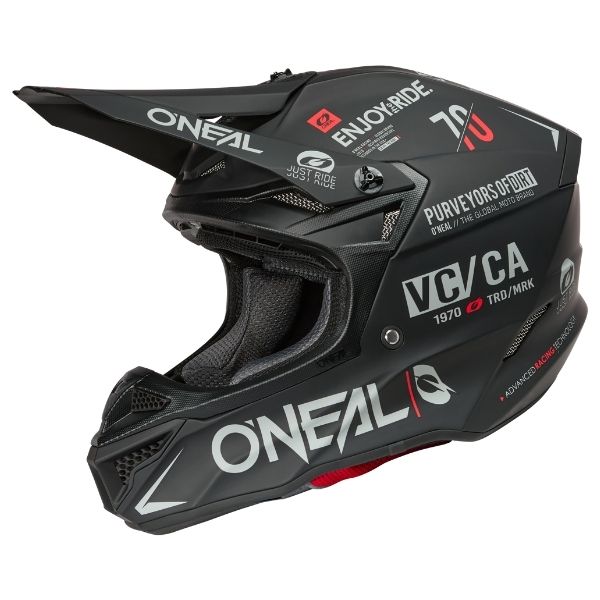 Clean studio photo on a white background of O'Neal, 5 Series Brand Helmet, SKU 0628-501, color options Black/Grey, sizes XS–2X