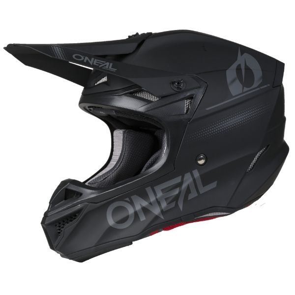 Studio image on a white background of O'Neal, 5 Series Blackout Helmet (Youth), SKU 0628-612, color options Black/Grey, sizes Y-SM, Y-MD, Y-LG