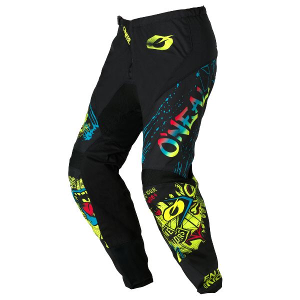 Product photo of O'Neal, Element Rancid Pant (Youth), Pants, SKU E027-5018, color options Black/Neon, sizes Y-18, Y-20, Y-22, Y-24, Y-26, Y-28