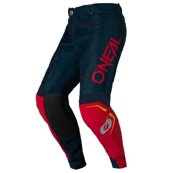 Studio photo showcasing O'Neal, Hardwear Swipe Pant, Pants, SKU H027-1028, color options Blue/Red, Blue/Orange, White/Black, sizes 28–42