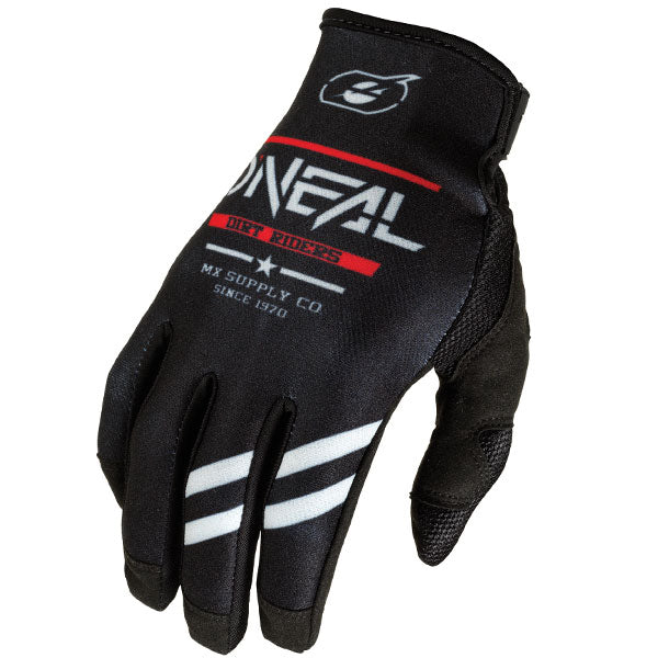 Studio product photo on a neutral background of O'Neal, Mayhem Squadron Gloves, Offroad Gloves, SKU M030-422, color options Black, White, sizes XL–2X