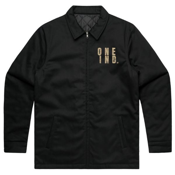Studio image on a white background of One Industries LS25 Z002 60 Service jacket black 1, showing overall shape, materials, and visible design details