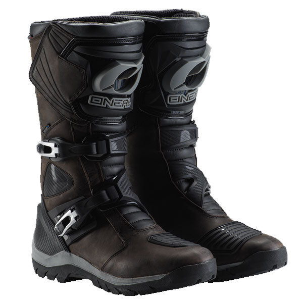 Studio image on a white background of O'Neal, Sierra Pro Boots, SKU 0346-207, color options Brown/Black, sizes 7–13