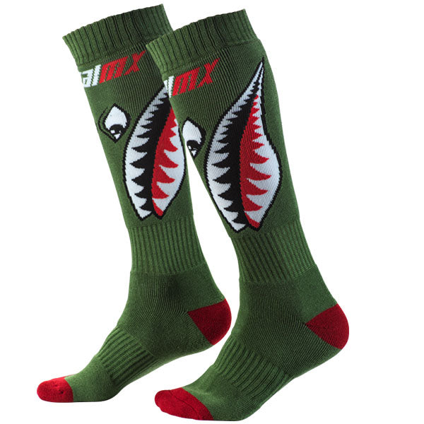 Catalog studio image of O'Neal, Pro MX Bomber Socks, SKU 0356-703, color options Green