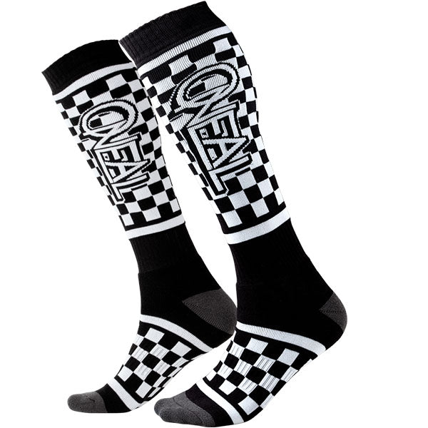 High-resolution studio image of O'Neal, Pro MX Victory Socks, SKU 0356-713, color options Black/White
