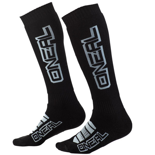 Studio image highlighting O'Neal, Pro MX Corp Socks, SKU 0356-736, color options Black