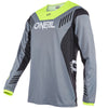 Clean studio photo on a white background of O'Neal, Element FR Jersey (MTB) (Youth), SKU 1049-212, color options Grey/Neon Yellow, sizes Y-SM, Y-MD, Y-LG, Y-XL