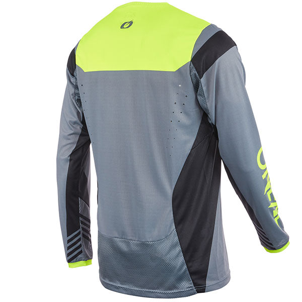 Studio product photo on a neutral background of O'Neal, Element FR Jersey (MTB) (Youth), SKU 1049-213, color options Grey/Neon Yellow, sizes Y-SM, Y-MD, Y-LG, Y-XL