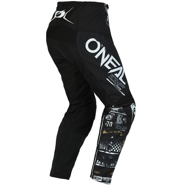 Detailed studio photograph of O'Neal, Element Attack V.23 Pants, SKU E022-4034, color options Black/White, sizes 28–42