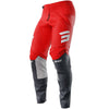 Shot Race Gear Contact Iron pants, red—ultra-light, leather heat guards, perforated backs; men’s 30–40 (front view).