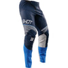 Shot Race Gear Contact Indy pants, blue—perforated backs for airflow; men’s 28–40 (side view).