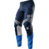 Shot Race Gear Contact Indy pants, blue—light Dobby shell, leather heat panels; men’s 28–40 (front view).