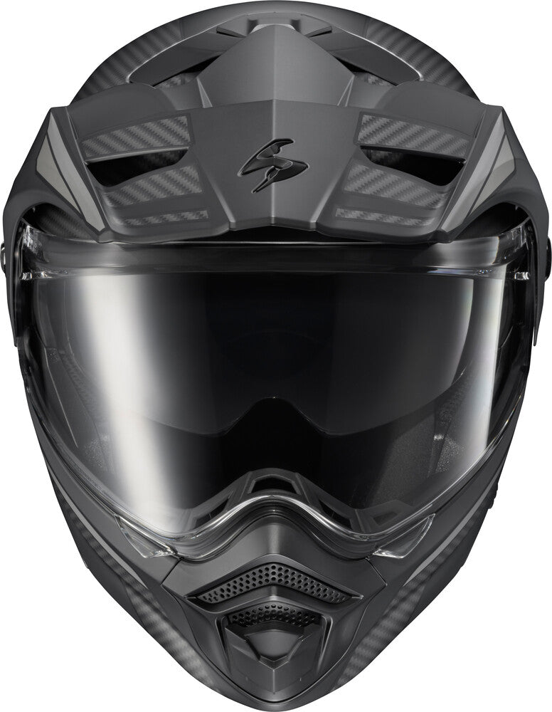 Scorpion EXO - EXO-AT960 Monk Helmet, detail view, color options: 2XL, 3XL, L, M, S, XL, sizes: Monk Black/Red, Monk Grey/Hi-Viz, Monk Phantom, Monk White/Blue