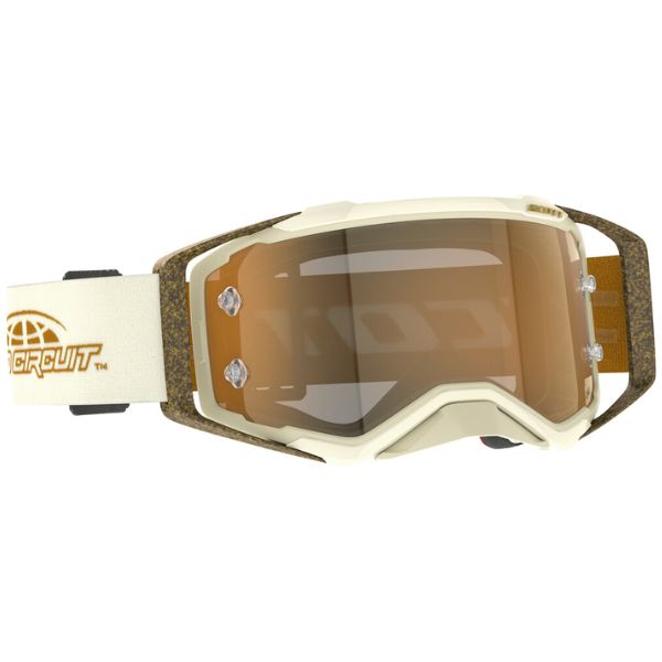 Product image of Scott Prospect Pro Circuit Goggle 51 5663 Beige Wht Gold BTO Sports motocross goggles showing frame design, lens style, and colorway