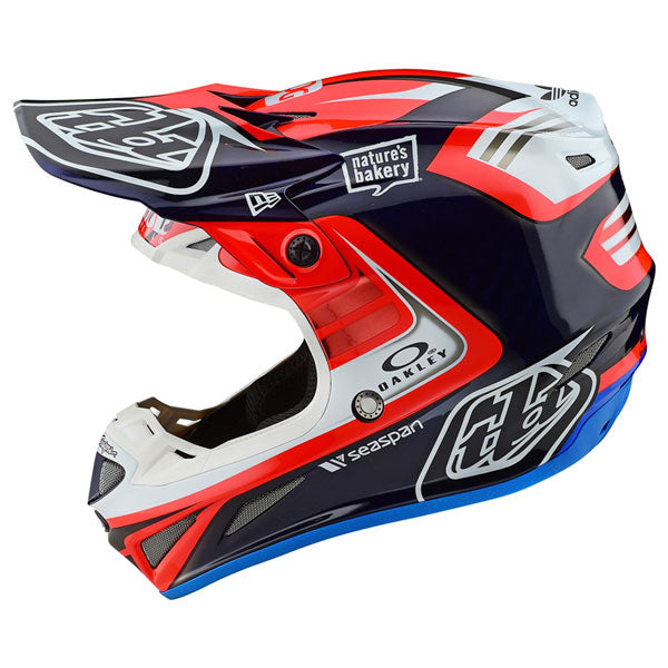 Image of Troy Lee Designs SKU 1027930 Se4 Carbon Flash Team Helmet Size: SM (SKU 1027930)