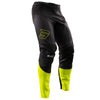Shot Race Gear Contact Patrol pants, black/neon yellow—ultra-light, leather heat panels; men’s 28–40 (right front view).