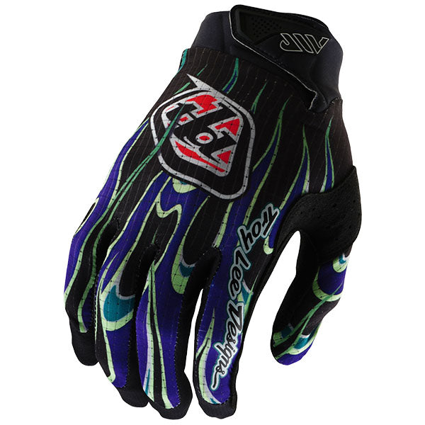 Product image of Troy Lee Designs BTO Sports 0000 TLD B25D1 AIR GLOVE TORCHED BLK PURP 01 4e319356 d9a0 490f 964c d15b827bcca2 motocross gloves showing fit, construction, and colorway | Available at BTO Sports