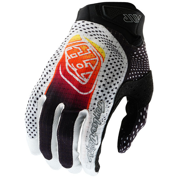 Product image of Troy Lee Designs BTO Sports 0041 TLD B25D1 AIR GLOVE OPTIC WHT 01 motocross gloves showing fit, construction, and colorway | Available at BTO Sports