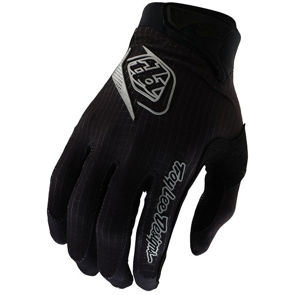 Product image of Troy Lee Designs BTO Sports 0072 TLD B25D1 AIR GLOVE MONO BLK 01 motocross gloves showing fit, construction, and colorway | Available at BTO Sports