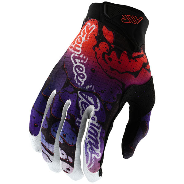 Product image of Troy Lee Designs BTO Sports 0078 TLD B25D1 AIR GLOVE DRIP BLK PURP 01 d4caa142 0179 4ff9 99cc 999a9ce700d9 motocross gloves showing fit, construction, and colorway | Available at BTO Sports