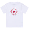 Crisp studio image on a white background of Troy Lee Designs Rotation Tee (Youth); showing tee fit, printed graphics, and crew neckline; SKU 7247300