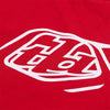 Studio photo on a white background of Troy Lee Designs Badge Tee (Youth); showing tee fit, printed graphics, and crew neckline; SKU 7245680