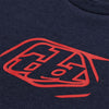 Studio photo on a white background of Troy Lee Designs Badge Tee (Youth); showing tee fit, printed graphics, and crew neckline; SKU 7245680