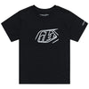 Crisp studio image on a white background of Troy Lee Designs Badge Tee (Youth); showing tee fit, printed graphics, and crew neckline; SKU 7245680