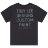 Crisp studio image on a white background of Troy Lee Designs Paint Shop Tee (Womens); showing tee fit, printed graphics, and crew neckline; SKU 7537290