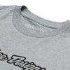 High-resolution studio image of Troy Lee Designs Signature Tee; showing tee fit, printed graphics, and crew neckline; SKU 7019170; Sizes: S-2XL
