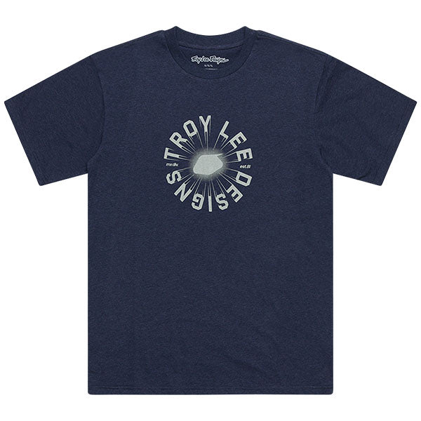 Clean studio shot of Troy Lee Designs Rotation Tee; showing tee fit, printed graphics, and crew neckline; SKU 7017300; Sizes: S-2XL