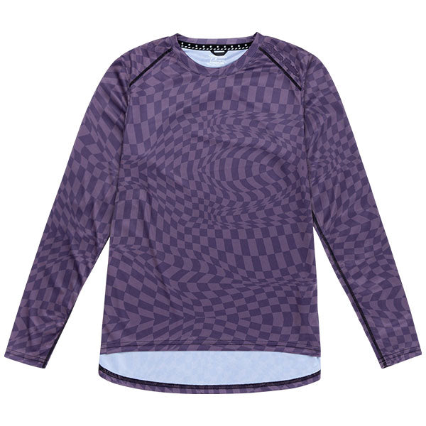 Product image of Troy Lee Designs - Lilium Twisted Checkers Long Sleeve Jersey (MTB) (Womens) SKU:358516011 | Sizes: SM–XL | Designed for Mountain Bike, BMX and E-Bike riders | Available at BTO Sports