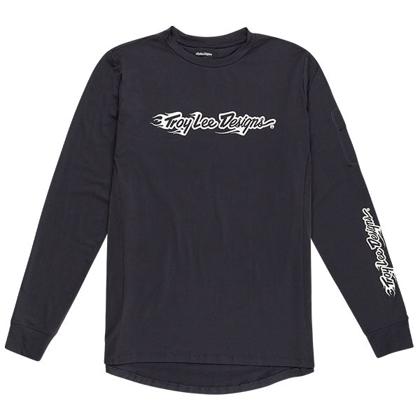 Product image of Troy Lee Designs - Ruckus Burn Out Long Sleeve Ride Tee (MTB) (Youth) SKU:386007001 | Designed for Mountain Bike, BMX and E-Bike riders | Available at BTO Sports