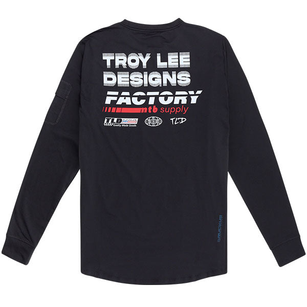 Product image of Troy Lee Designs - Ruckus Factory Long Sleeve Ride Tee (MTB) SKU:371008013 | Sizes: SM–XL | Designed for Mountain Bike, BMX and E-Bike riders | Available at BTO Sports