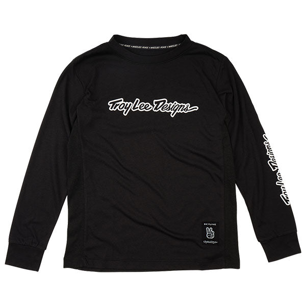 Product image of Troy Lee Designs - Skyline Signature Long Sleeve Ride Tee (MTB) (Youth) SKU:385072021 | Designed for Mountain Bike, BMX and E-Bike riders | Available at BTO Sports