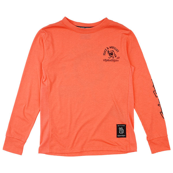 Product image of Troy Lee Designs - Skyline P&W Long Sleeve Ride Tee (MTB) (Youth) SKU:385046001 | Designed for Mountain Bike, BMX and E-Bike riders | Available at BTO Sports