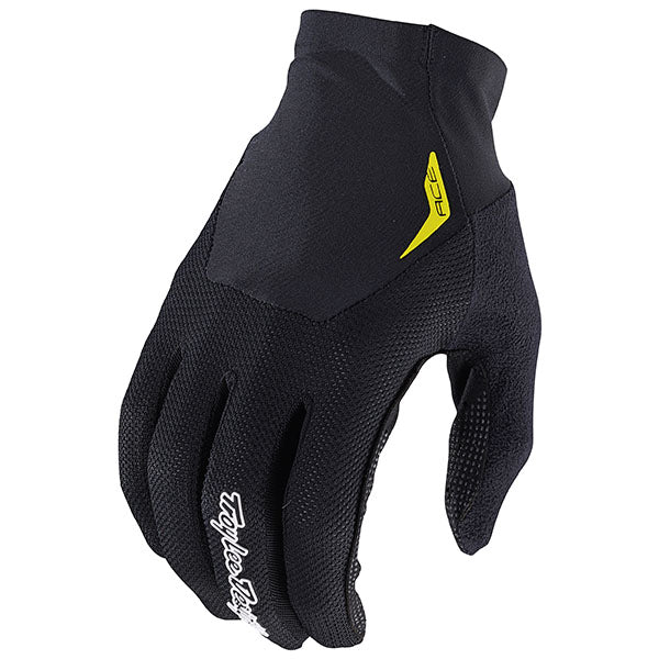 Product image of Troy Lee Designs 24 BTO Sports 0000 TLD ACE GLOVE MONO BLK 01 52a82430 cbd5 449a 9e92 1fbf1a6713a0 motocross gloves showing fit, construction, and colorway | Available at BTO Sports