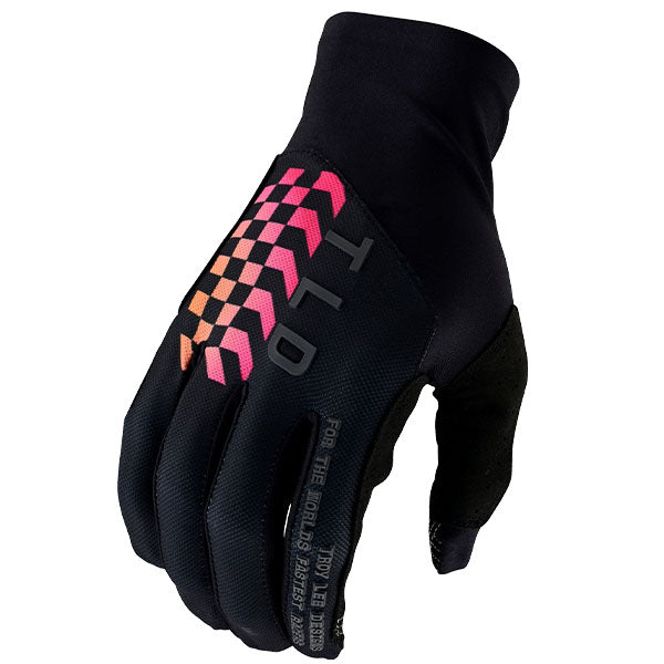 Product image of Troy Lee Designs 24 BTO Sports 0105 TLD M24D1 FLOWLINE GLOVE FLIPPED BLK 01 78a686fd 3697 482e 83a0 ce9cd3f3fe63 motocross gloves showing fit, construction, and colorway | Available at BTO Sports