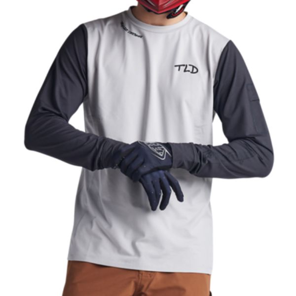 Crisp studio image on a white background of Troy Lee Designs Ruckus LS Ride Resist Tee (MTB); SKU 3716420; Colors: Resist Mist; Sizes: S-2XL