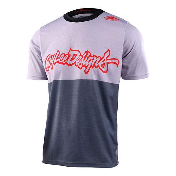 Product image of Troy Lee Designs - Flowline SS Scripter Jersey (MTB) SKU:335916002 | Sizes: SM–XL | Designed for Mountain Bike, BMX and E-Bike riders | Available at BTO Sports