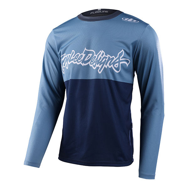 Product image of Troy Lee Designs - Flowline LS Scripter Jersey (MTB) SKU:346916012 | Sizes: SM–XL | Designed for Mountain Bike, BMX and E-Bike riders | Available at BTO Sports