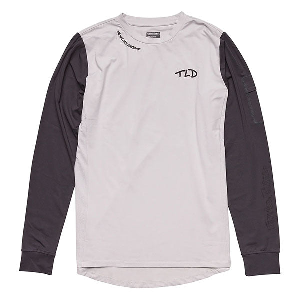 Crisp studio image on a white background of Troy Lee Designs Ride Resist Tee (MTB) (Youth); showing tee fit, printed graphics, and crew neckline
