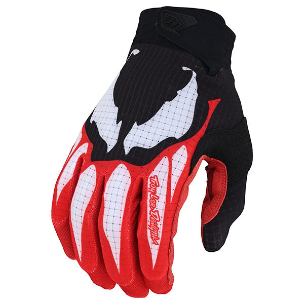 Product image of Troy Lee Designs MX22 Venom Collection 0015 TLD M22LE AIR GLOVE VENOM BLK 01 ab52ff00 0fca 4436 9aaa d63749223efe motocross gloves showing fit, construction, and colorway | Available at BTO Sports