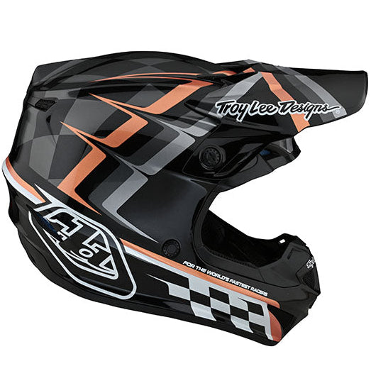 Image of Troy Lee Designs SKU 1093270 SE4 Polyacrylite Warped Helmet Size: XS Colors: Black (SKU 1093270)