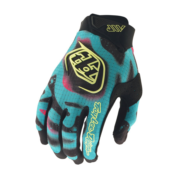 Studio photo on a white background of Troy Lee Designs - Air Membrane Gloves (Youth); showing stitching detail and grip areas; SKU 4477700