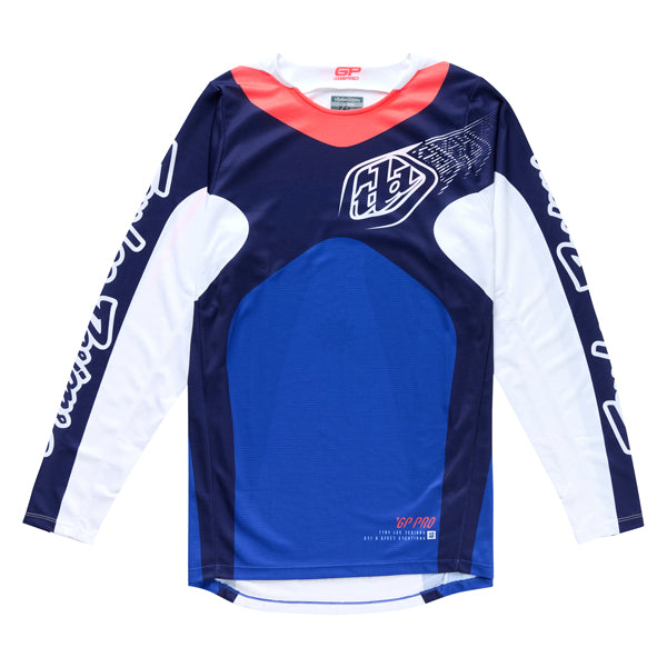 Studio photo on a white background of Troy Lee Designs - GP Pro Frames Jersey; showing fabric texture, panel layout, and graphics; SKU 3772620