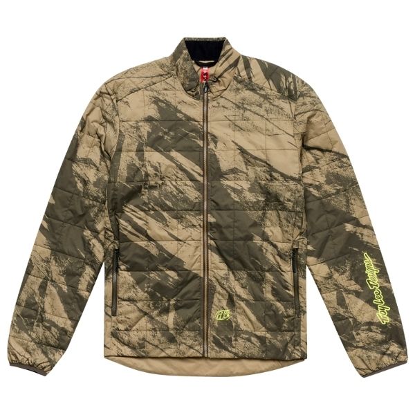 Troy Lee Designs Crestline Rockslide Jacket Mountain Bike front angle view in Timber sizes SM, MD, LG, XL, 2X SKU 86886900. Riding Jacket | Available at BTO Sports